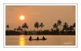 Coucher de soleil sur les Backwaters
